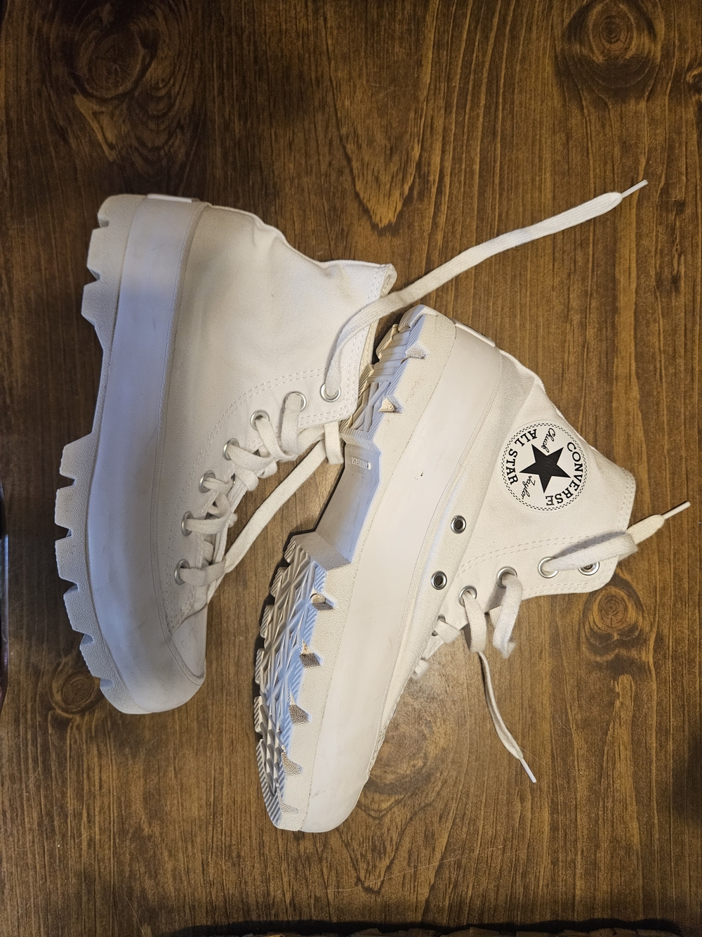 Converse White Platform Lug Sole Chuck Taylor All Star Sneakers